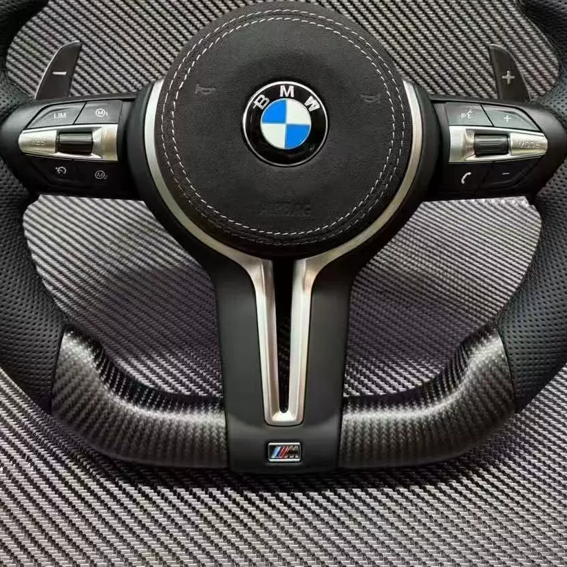 BMW steering wheel assembly real carbon fiber steering wheel F30 F35 F20 F21 F22 F23 F80（2012‑2019 ） fiber modification