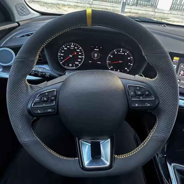 Custom Car Steering Wheel Braid Cover 100% Fit For MG ZS HS GS MG 5 6 RX5 RX8 ZST ZS EV 2017-2023 Car Products Steering Wrap