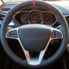 Custom Car Steering Wheel Braid Cover 100% Fit For Lada Vesta 2015 2016 2017 2018 2019 Vesta SW Car Accessories Steering Wrap