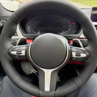 Custom Car Steering Wheel Braid Cover Soft 100% Fit For BMW M Sport F06 F10 F15 F16 F20 F21 F25 F30 Car Products Steering Wrap