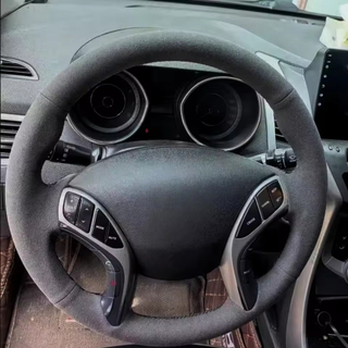 Custom Car Steering Wheel Braid Cover 100% Fit For Hyundai Elantra 2011-2016 Avante i30 2012-2016 Car Products Steering Wrap