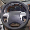 Custom Car Steering Wheel Braid Cover Anti slip 100% Fit For Toyota Fortuner Hilux 2012 2013-2015 Car Products Steering Wrap