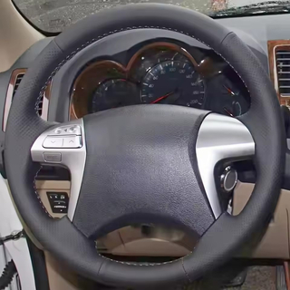Custom Car Steering Wheel Braid Cover Anti slip 100% Fit For Toyota Fortuner Hilux 2012 2013-2015 Car Products Steering Wrap
