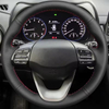 Custom Car Steering Wheel Braid Cover 100% Fit For Hyundai Kona 2017 2018 2019 2020 Auto Interior Accessories Steering Wrap