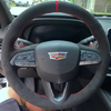 Custom Car Steering Wheel Braid Cover Soft Suede 100% Fit For Cadillac CT5 XT5 XT4 ATSL CT6 XT6 CT4 Auto Interior Accessories