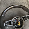 Glossy carbon fiber Porsche Macan Cayman racing steering wheel Alcantara material