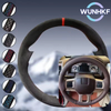 Custom Car Steering Wheel Cover For Dodge RAM 1500 Classic RAM 2500 3500 5500 2012-2022 Suede Steering Wrap Car Accessories