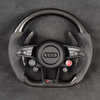 亮碳纤维拼接Alcantara方向盘适用于奥迪车型方向盘A5 A6L A7 TT Q5 S4 S5 RS5 RS6 RS7