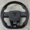 Alcantara Steering Wheel for Toyota Crown Prado Yaris Featuring Real Carbon Fiber