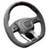 Custom Soft Suede Car Steering Wheel Braid Cover 100% Fit For Audi Q3 Q5 SO5 S05 Sportback Q7 SQ7 Q8 SQ8 Car Accessories