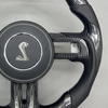Ford Custom Real Carbon Fiber Mustang Steering Wheel Perforated Nappa Leather Ford Model Steering Wheel