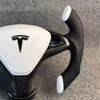 Aircraft Steering Wheel with Leather Airbag Cover for Tesla Model 3 Y S X
