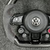 VW Carbon Fiber Steering Wheel with Alcantara and LED Shift Lights for Golf 8 Pro GTI MK7 MK8