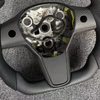 Matte Carbon Tesla Plaid Steering Wheel Tesla Aftermarket Forged Carbon Model Y Steering Wheel