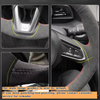 Custom Car Steering Wheel Cover Suede 100% Fit For Porsche Taycan Boxste Panamera Macan Cayenne 718 911 9YA 971 Car Accessories