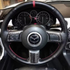 Custom Car Steering Wheel Braid Cover 100% Fit For Mazda MX-5 Miata NC III 2005- 2015 MX5 2014-2009 Car Products Steering Wrap