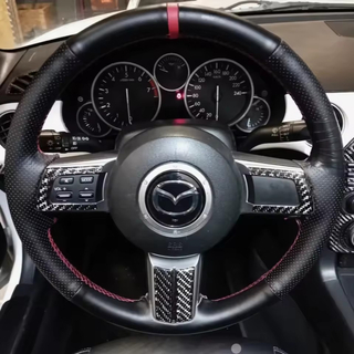 Custom Car Steering Wheel Braid Cover 100% Fit For Mazda MX-5 Miata NC III 2005- 2015 MX5 2014-2009 Car Products Steering Wrap
