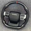 Shiny Carbon Fiber Toyota Steering Wheel for Corolla Crown Harrier Commuter