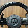 Gloss Carbon Mercedes E63 AMG Racing Steering Wheel Mercedes A B C S Class Custom Carbon Fiber Steering Wheel with LED Shift Lights