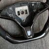 Tesla Custom Real Carbon Fiber and Nappa Leather Steering Wheel for Model 3 Y Ergonomic Customization