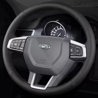 Custom Steering Wheel Braid Cover Genuine Leather 100% Fit For Land Rover Discovery Sport 2015-2017 Auto Interior Accessories