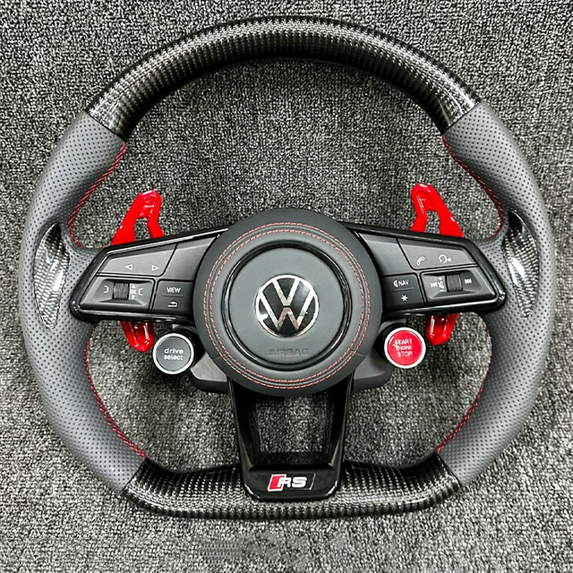 Volkswagen VW Custom Real Carbon Fiber Golf GTI Golf 7 Golf 8 Steering Wheel