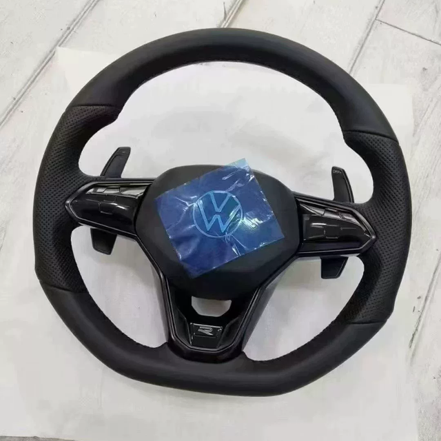 Nappa leather steering wheel Volkswagen steering wheel suitable for Golf 8 GTI Polo custom steering wheel vehicle-specific