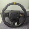 Matte Carbon Fiber Steering Wheel for Dodge SRT Charger Durango with Leather Airbag Cover