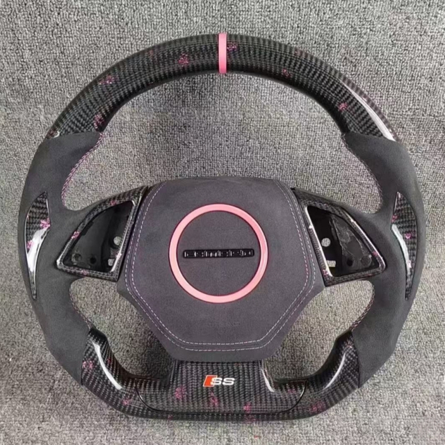 True Carbon Fiber Steering Wheel for Chevrolet Camaro Alcantara Airbag Cover