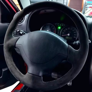Customized Car Steering Wheel Cover Comfortable Suede For Suzuki Jimny 2005 2006 2007-2013 Hand-sewn Auto Interior Accessories