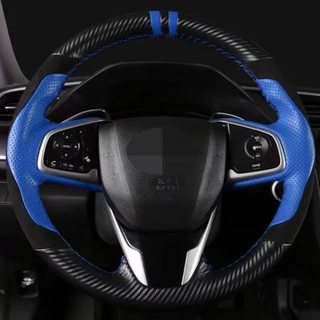 Custom DIY Car Steering Wheel Cover 100% Fit For Honda Civic 10th Gen 2016 2017 2018 Auto Interior Accessories Steering Wrap