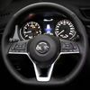 Custom Car Steering Wheel Braid Cover 100% Fit For Nissan X-Trail Qashqai March Serena Micra Kicks 2017-2019 Altima Teana 2019