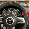 Custom Car Steering Wheel Braid Cover 100% Fit For Mazda MX-5 Miata NC III 2005- 2015 MX5 2009-2014 Car Products Steering Wrap