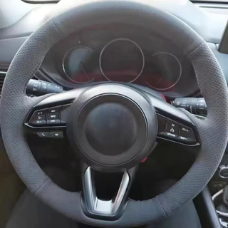 Custom Car Steering Wheel Braid Cover Soft 100% Fit For Mazda 3 Axela 2017-2019 Mazda 6 Atenza Car Products Steering Wrap