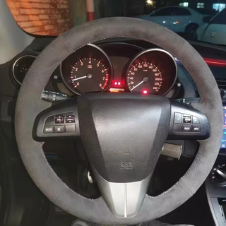 Custom Car Steering Wheel Braid Cover Anti Slip 100% Fit For Old Mazda 3 Mazda 5 Mazda 6 2003-2015 Car Products Steering Wrap