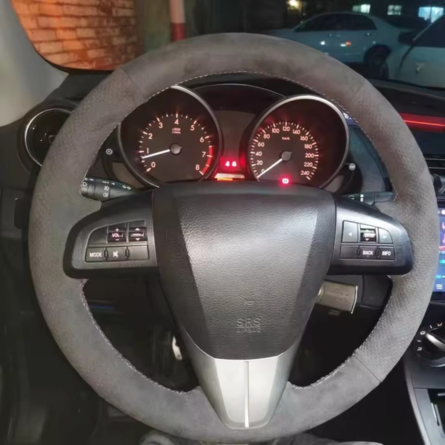 Custom Car Steering Wheel Braid Cover Anti Slip 100% Fit For Old Mazda 3 Mazda 5 Mazda 6 2003-2015 Car Products Steering Wrap