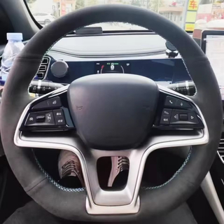 Custom Car Steering Wheel Braid Cover 100% Fit For BYD Song Plus Dmi Song Pro EV New Energy Qin Plus Car Products Steering Wrap