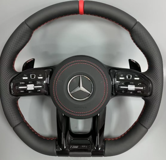 Mercedes AMG 2021 glc43 GLC GLE 2003-2026 W203-W206 W211-W214 Custom Carbon Fiber Steering Wheel - YINGGENE