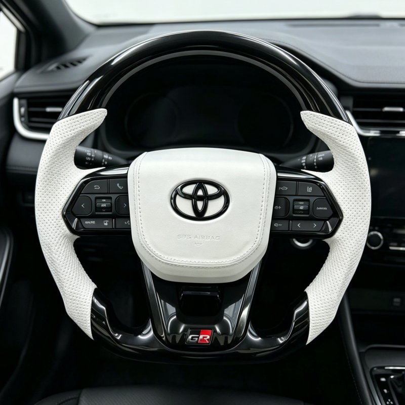 Toyota steering wheel with stitching, customized after sales steering wheel, suitable for Toyota's car interior replacement parts