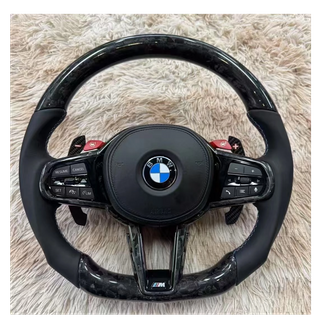 BMW Real Carbon Fiber Modification Steering Wheel Nappa Genuine Leather 3 Series M3 (2019-2025)-YG