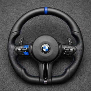 For BMW 5 Series M5 F10 F11 F18 F90 2011–2017 Custom Made Nappa Leather Steering Wheel-YINGGENE