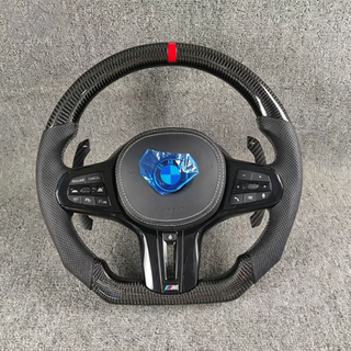 Custom BMW Real Carbon Fiber Modified Steering Wheel X3 iX3 X3M G08 G01 G08M G01M 2019-2025-YINGGEN