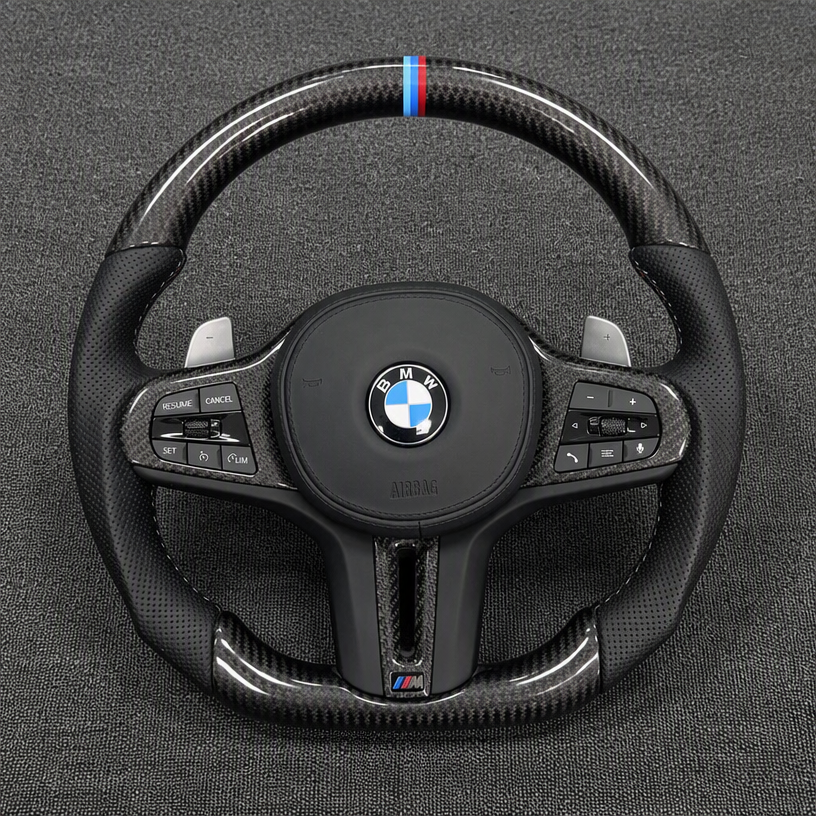 Custom BMW Real Carbon Fiber Modified Steering Wheel X7 X7M G07 G07M 2019-2025-YINGGEN