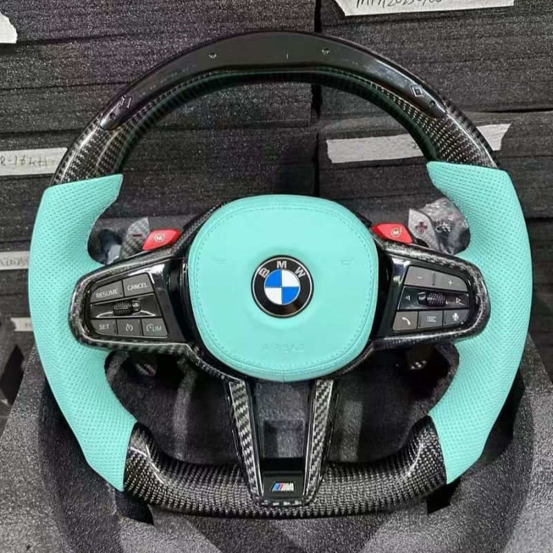 LED Real Carbon Fiber Steering Wheel for BMW G30 G38 G80 G83 G87