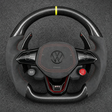 Volkswagen Golf 8 MQB Evo GTI 2019-2026 Golf R Custom Real Carbon Fiber Steering Wheel -YINGGENE