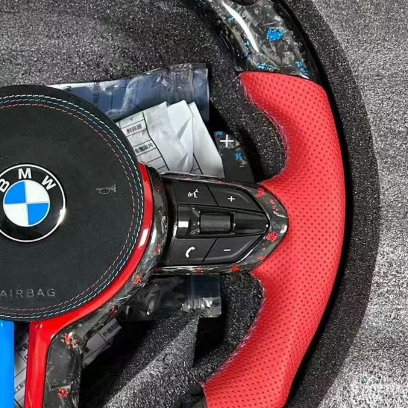 LED Forged Carbon Fiber Steering Wheel for BMW F15 F16 F80 F82 F90 F11 E93