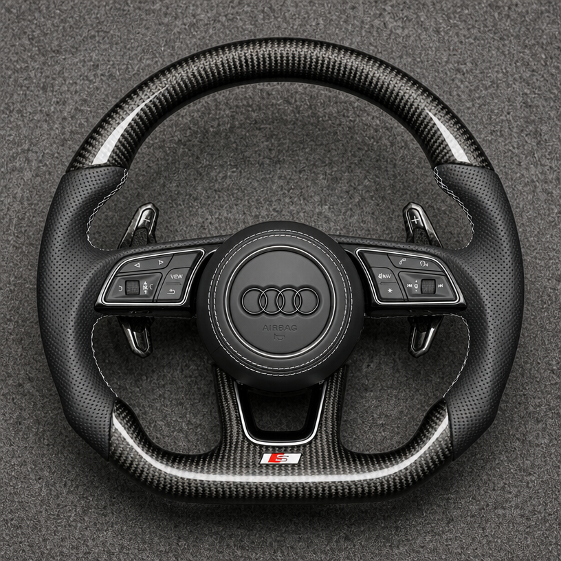 Audi A8 D2 D3 D4 D5 1994-2026 Custom Real Carbon Fiber Steering Wheel 1994-2026 - YINGGEN