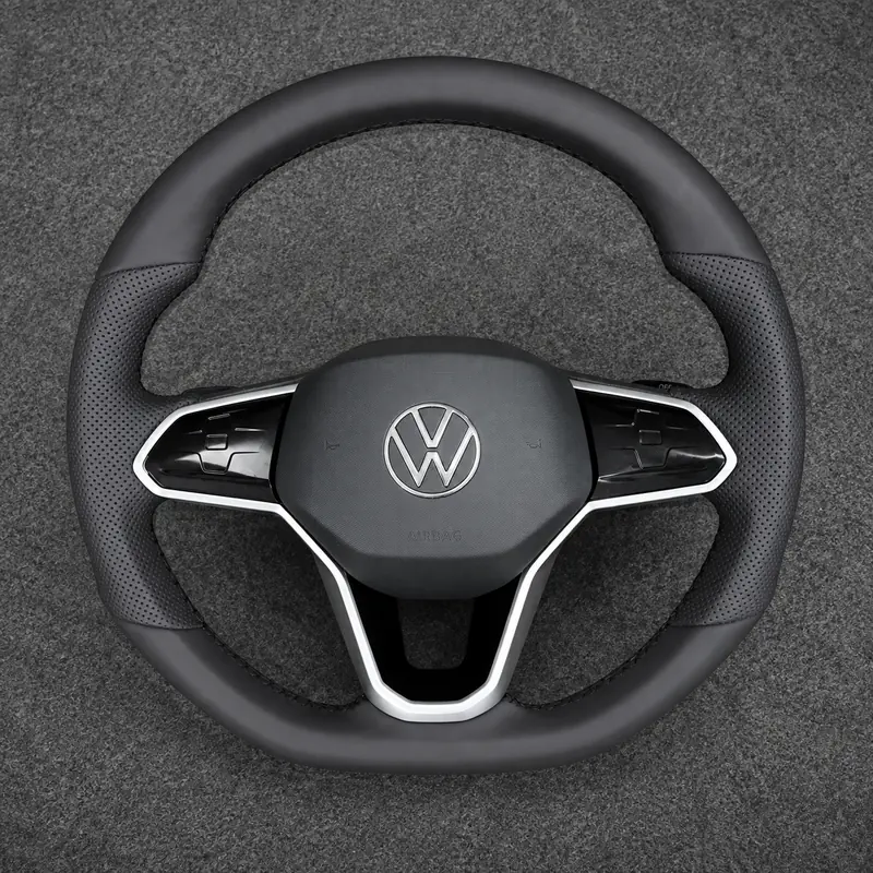 Volkswagen Golf 8 MQB Evo GTI 2019-2026 Golf R Custom Nappa Genuine Leather Steering Wheel -YINGGEN