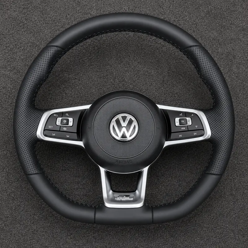 Volkswagen Golf 7 5G1 MQB GTI Golf R 2012-2017 Custom Nappa Genuine Leather Steering Wheel - YINGGENE