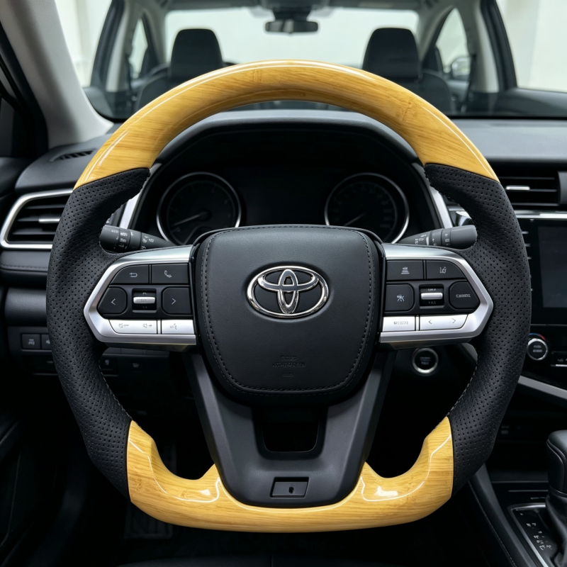 Toyota steering wheel with stitching, customized after sales steering wheel, suitable for Toyota's car interior replacement parts